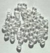 50 8mm Transparent Crystal Glass Heart Beads